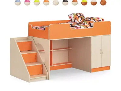 Legenda K02 ans LY02 childrens modular bed 3D model
