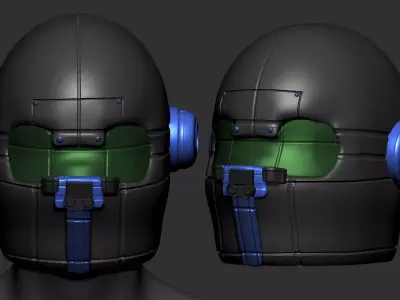 High quality fantasy helmet high poly sculpt 3d printable 3D model