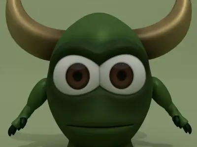 Cartoon Monster Lewis 3D model