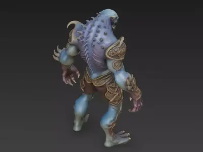 Armored Humanoid Monster Variant 3D Model 3D model