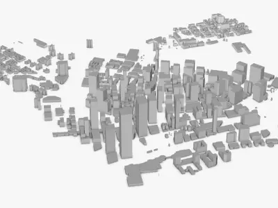 New York City Low-poly 3D model purchase