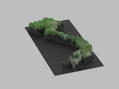 Vietnam Map Country Low-poly 3D model