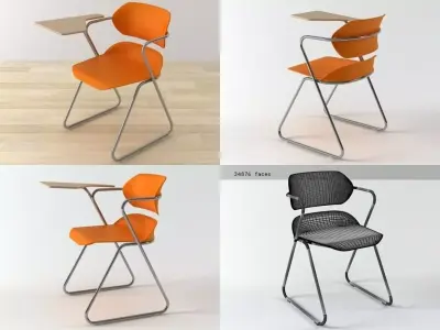 Catie four different chairs 3D model