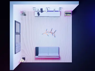 Living Room Free low-poly 3D model