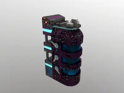 Cyberpunk City - Building 43 Low-poly 3D model