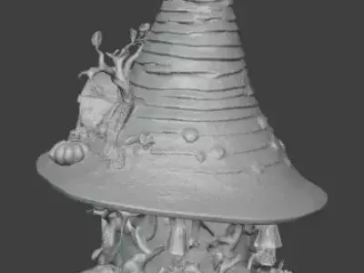 Witch House Miniature Fantasy Cottage 3D print model