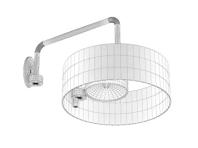 Golden Metal Wall Lamp 3D model