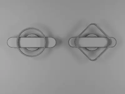 Wall lamps of various shapes Low-poly 3D model