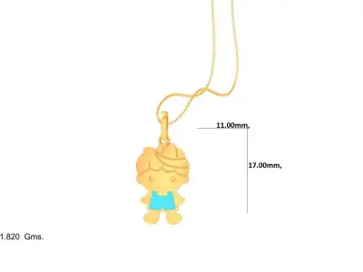 Kids Pendants 3dm STL OBJ FBX Renders Details 3D print model 22