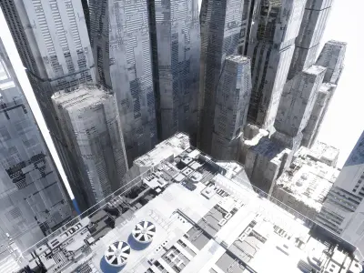Ultra Detailed Sci-Fi Megastructures - Kit Bash - C4D Octane 3D model