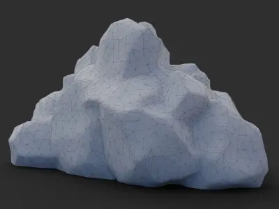 Rock Buddha 1003 - Grey Jagged Stone Low-poly 3D model