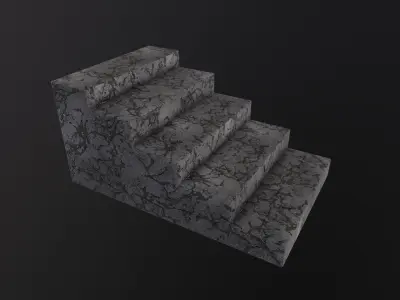 Old Stairs 3D Model Low-poly 3D model