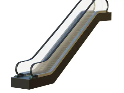 Escalator Low-poly 3D model