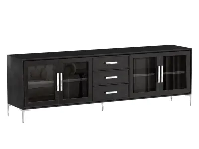 BENOIT GLASS 4-DOOR SIDEBOARD WITH DRAWERS 3D model
