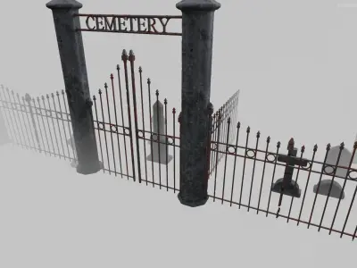 All horror grave set 3D Model Pack