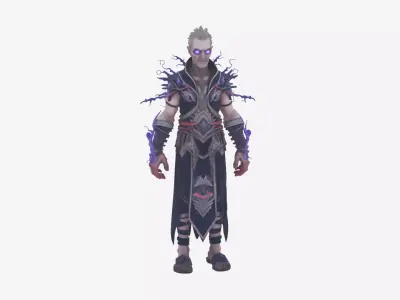 Highly Detailed Ominous Undead Shadow Priest World of  3D Model 3D model