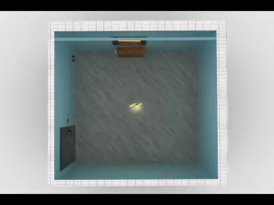 Bedroom Type 2 Interior Design without Furnitures 3D model