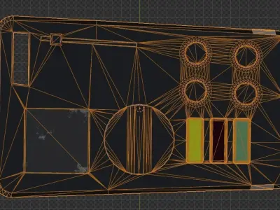 Rusty Sci-Fi remote  Low-poly 3D model
