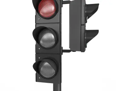 Traffic Light Low-poly 3D model