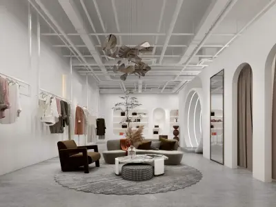 clothing store Low-poly 3D model