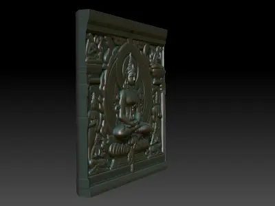 Indian Temple Wall basrelief 23 240619 3D print model