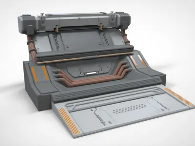 sci-fi Architecture kitbash 17 3D model