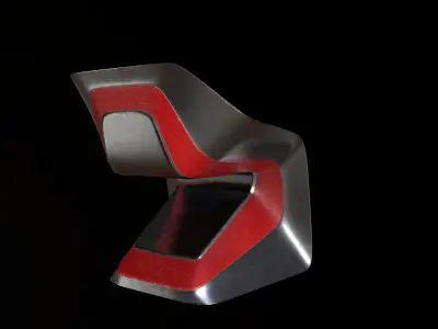 Sci-fi Chair Low-poly 3D model