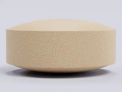 Pill  V2 - Beige Round Medical Tablet  3D model
