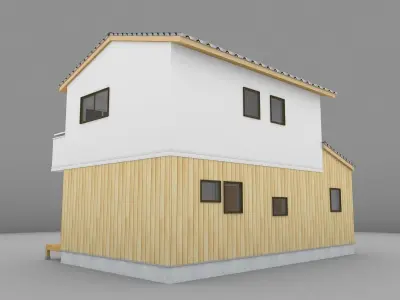 House model for background 19 Low-poly 3D model