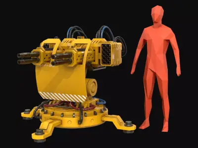 Turret Concept-2-Yellow 3D model