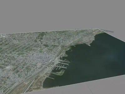 Customisable City Low-poly 3D model