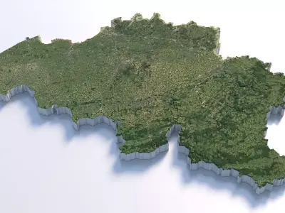Belgium Country Terrain 3D model