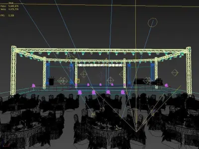 3DS Max 2014 Stage Concert 25 3D model