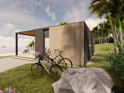 modern mobile home tiny house vacation house on 38m2 zoja38 Free 3D model