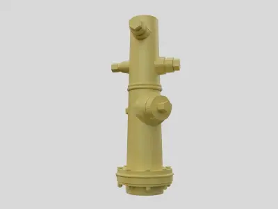 LA Fire Hydrant - Safety and Emergency Equipment Low-poly 3D model