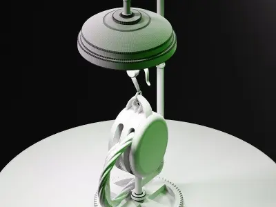Lamp in mechanical or loft  style 3D model