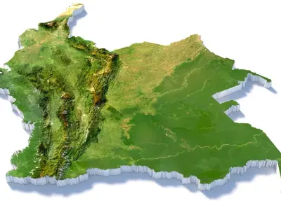 Colombia Country Terrain 3D model