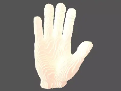 Voxel Style Hand v1 001 3D model
