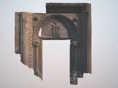 Medieval Armenian monastery portal 3D model