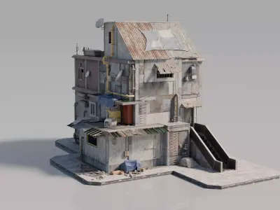 Neighborhood house Building 2 3D model