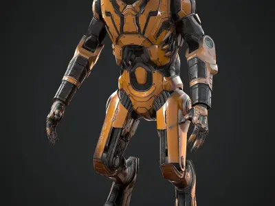 Robot sci-fi  Low-poly 3D model