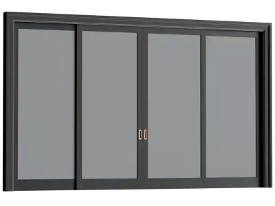 Aluminium glass sliding Window Doors Balcony  3D model