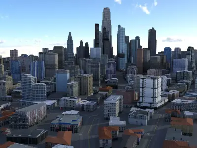 City 77 Low-poly 3D model