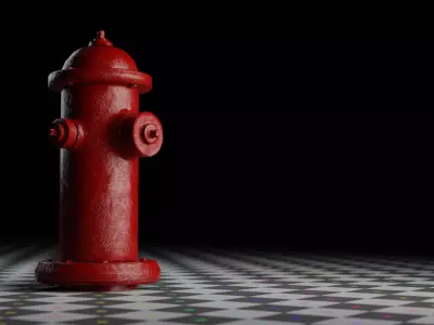 Fire Hydrant Low-poly 3D model