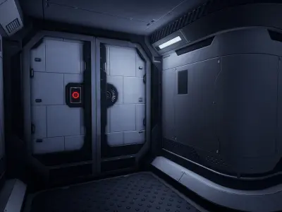 Modular Sci-Fi Environment Low-poly 3D model