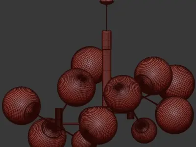 GLOBAL 150 BRONZE CHANDELIER  3D model