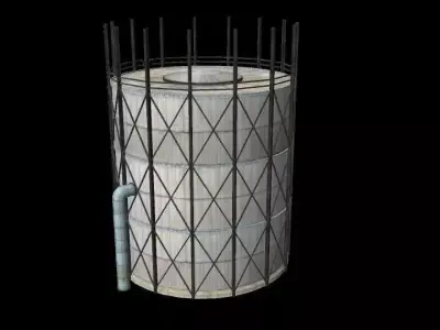 oil tank Low-poly 3D model