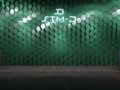 STM-D hexagon wall parametric model 150 Low-poly 3D model