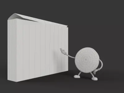 Character Pill with Pill Box Expressive 3D Model 3D model