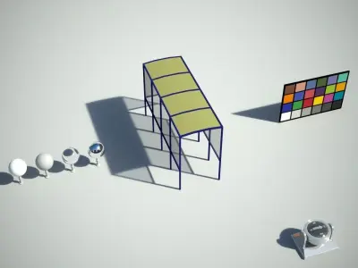 Smoking or Bus Shelter Low-poly 3D model